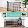 Picture of COMOMY 80" Extra Wide Baby Gate, Dog Gate for House Stairs Doorways Fireplace, Auto Close Pet Gate with Door Walk Through, 3 Metal Panels, Hardware Mounted Baby Fence Indoor Outdoor(30" Tall, Black)