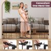 Picture of Cideny 29.4-78" Extra Wide Baby Gate, Long Dog Gates Indoor for Doorways Stairs, Essential Large Safety Gate for Child Toddler with Anti-Trip Pedal, Adjustable Pet Gate, 28" Tall 3 Metal Panels Black