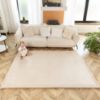 Picture of Hakuna Matte CloudSoft Mat for Floor 60" x 80" Beige - Coral Velvet Memory Foam Rug - Non-Slip, Water-Resistant