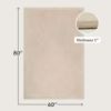 Picture of Hakuna Matte CloudSoft Mat for Floor 60" x 80" Beige - Coral Velvet Memory Foam Rug - Non-Slip, Water-Resistant
