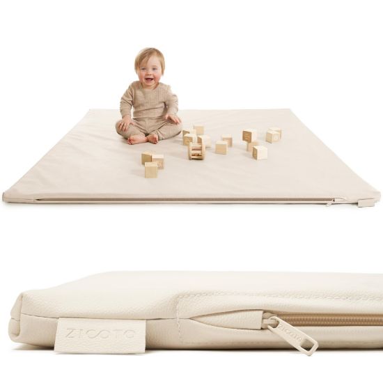 Picture of Stylish Padded Baby Play Mat for Your Boy or Girl - Extra Thick & Super Soft Vegan Leather Floor Mat Creates A Safe Play Area for Little Ones - A Beautiful Playmat That Fits Nicely Into Any Playroom