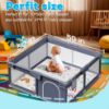 Picture of Baby Play MatThick Soft 50" X 50" Playpen mat, Non-Slip and Machine Washable Baby Play Mats for Floor Crawling Mat for Babies, Toddlers & Infants to Play and Learn (Rainbow)