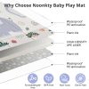 Picture of NOONKTY 79x71 Extra Large Baby Play Mat for Floor, Foldable Foam Playmat for Babies 0-12 Months & Kids, Non-Toxic Waterproof Baby Mat for Floor, Thick Playpen Mat for Tummy Time Crawling, Elephant+Mon