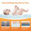 Picture of Fengdulong Ultra Soft Baby Play Mat for Floor, 50"x50" Playpen Mat, 1.3" Thick Memory Foam, Non-Slip Tummy Time Mat for Infants, Toddlers, and Kids - Water-Repellent Coral Velvet, Easy Care