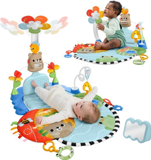 Picture of Fisher-Price Baby Play Mat 3-in-1 Kick & Sway Gym Sensory Activity Toys for Newborn Developmental Play Infants Ages 0+ Months
