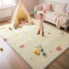 Picture of Mallify Extra Large Foldable Play Mat, Reversible Baby Play Mat with Edge Reinforcement, Non-Toxic & Waterproof Baby for Floor, Foam Playmat with Travel Bag, Rainbow, Cloud & Moon, 71"x59"