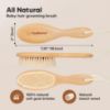 Picture of Wooden Baby Hair Brush for Toddler Girls, Boys - Cradle Cap Brush for Babies, Soft Goat Bristles, Perfect Gentle Scalp Newborn Comb for Infant, Girls, Boys, Bath Essentials(Walnut, Regular)