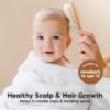 Picture of Wooden Baby Hair Brush for Toddler Girls, Boys - Cradle Cap Brush for Babies, Soft Goat Bristles, Perfect Gentle Scalp Newborn Comb for Infant, Girls, Boys, Bath Essentials(Walnut, Regular)
