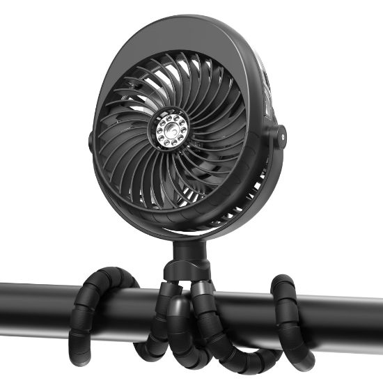 Picture of 2026 Upgraded Misting Baby Stroller Fan Rechargeable, Flexible Tripod Clip for Car Seat Crib, Baby Shower Gifts & Baby Registry Search, Newborn Essentials for Beach Travel, Disney Summer Essentials