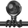 Picture of VETIFINAL Portable Stroller Mini Fan - Flexible 3-Speed Personal Fan Clip on for Bed Sleep, Rechargeable Battery Treadmill Accessories Cooler, Newborn Summer Baby Essentials for Car Seat, Bike, Crib