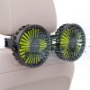 Picture of Hayousui USB Car Cooling Fans for Backseat: Dual Head Car Fan for Kids 3 Speeds 360 Rotatable Vehicle Rear Headrest Fans 5V/2A Powerful Electric Air Circulation Fan for Sedan SUV RV Truck (USB Plug)