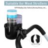 Picture of Suranew Universal Stroller Cup Holder, Adjustable Drink Holder with Phone Holder for Baby Stroller, Wheelchair, Walker, Bike, Scooter, Gifts for Family Member.