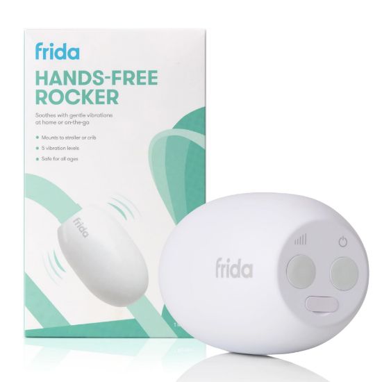 Picture of Frida Baby Hands-Free Stroller Device with 5 Vibration Levels, Universal Stroller Accessories, Rechargeable Portable Vibration for Cribs & Strollers, Water-Resistant Baby Soother