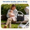 Picture of mommore Stroller Organizer with Insulated Cup Holders, Adjustable Stroller Caddy with Detachable Phone Bag, Stroller Accessories Fits for Uppababy, Doona, Jogger, Britax (Black)