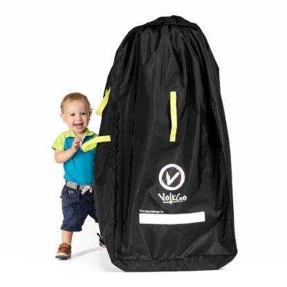 Picture of V VOLKGO Super Extra Large Stroller Bag for Airplane with Padded Backpack Shoulder Straps, Double Stroller Cover for Air Travel, Jogger & Carrier - Fits All, Gate Check Bag, Waterproof Travel Cover.