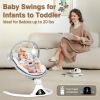 Picture of Baby Swings, Infant Swing with Remote Control, 5 Speed Adjustable, Machine Washable Seat Pad, 5 Point Harness, Bluetooth Connection, Electric Baby Swing for Indoor Use (Gray)