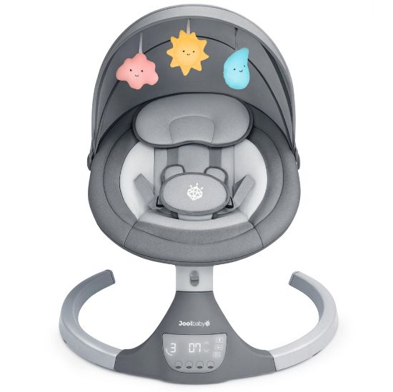 Picture of Jool Baby Nova Swing for Newborns - Electric Motorized Infant Swing, Bluetooth Music, 10 Preset Melodies, Remote (Updated Model, Gray)