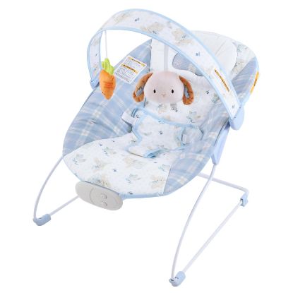 Picture of Otrolepota Baby Bouncer, Infants Bouncy Seat with Music and Vibrations,Baby Rocker with Hanging Rattles Bear & Honey Pot for Newborns Indoor Outdoor Use 0-6 Months Up to 20 lbs