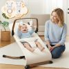 Picture of Portable Baby Bouncer, Bouncer Seat for Babies 0-12 Months, 3 Recline Positions, Foldable Baby Rocker Chair with Removable Wooden Bar, Beige
