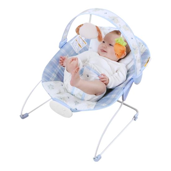 Picture of Portable Baby Bouncer Seat with 8 Melodies, 3 Vibration Levels & Adjustable Volume, Foldable Infant Bouncer Rocker with Safety Harness for Baby 0-6 Months, Indoor & Outdoor Use BR2401