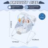 Picture of Portable Baby Bouncer Seat with 8 Melodies, 3 Vibration Levels & Adjustable Volume, Foldable Infant Bouncer Rocker with Safety Harness for Baby 0-6 Months, Indoor & Outdoor Use BR2401
