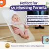 Picture of ComfyBumpy Ergonomic Baby Bouncer Seat - Safe, Portable Bouncing Chair with Adjustable Height Positions - Infant Bouncy Seat Perfect for Newborn Babies (Oatmeal)