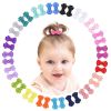 Picture of Grosgrain Ribbon Hair Bows Clips for Infant Girls - Fully Lined Mini Bows in 20 Color Pairs, Set of 40 (1.2" Tiny Clips)