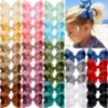 Picture of JOYOYO 40Pcs 4.5" Hair Bows Alligator Clips, Grosgrain Ribbon Girls Bows Clips Barrettes Hair Accessories for Baby Girls Toddlers Kids Teens (4.5inch,20 Colors in Pairs)