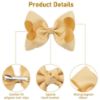 Picture of JOYOYO 40Pcs 4.5" Hair Bows Alligator Clips, Grosgrain Ribbon Girls Bows Clips Barrettes Hair Accessories for Baby Girls Toddlers Kids Teens (4.5inch,20 Colors in Pairs)