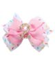 Picture of Birthday Hair Bow for Baby Girls 1 2 3 4 5 6 Years Sprinkle Decorations Confetti Ice Cream Party Pink Hair Accessories for 2nd Birthday