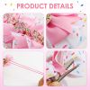 Picture of Birthday Hair Bow for Baby Girls 1 2 3 4 5 6 Years Sprinkle Decorations Confetti Ice Cream Party Pink Hair Accessories for 2nd Birthday