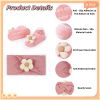Picture of COZYOFFI Baby Flower Headband and Socks: Cute Headband and Socks Sets for Toddler Newborn Infant Girl Pink Khaki Beige