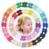 Picture of doboi 80PCS 2'' Baby Girls Fully Lined Grosgrain Boutique Solid Color Ribbon Mini Hair Bows Clips for Teens Infants Kids Toddlers Newborn Children Set of 40 Pairs