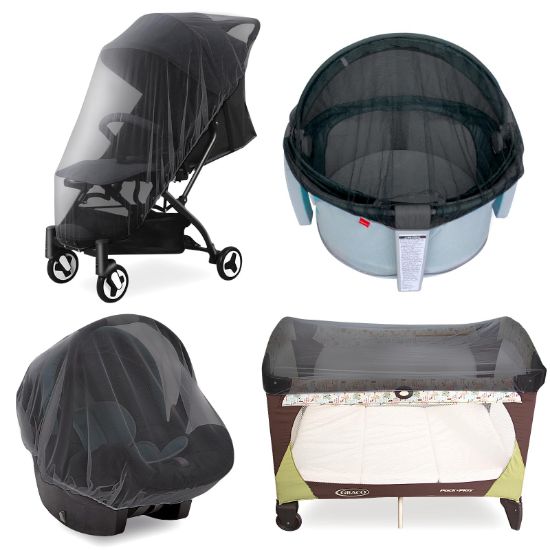 Picture of Baby Mosquito Net for Stroller, Reusable Bug Net for Stroller, Playards, Pack N Plays and Portable Mini Crib, Portable & Durable Baby Insect Netting, Black