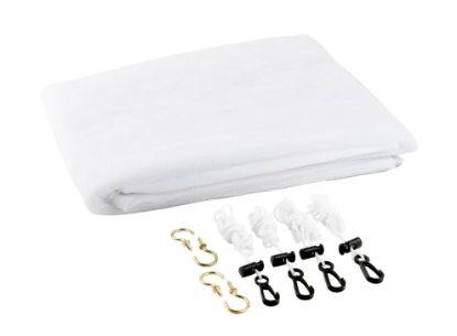 Picture of Coghlan's Rectangular Mosquito Net - Lightweight Mesh Canopy for Camping, Travel, and Outdoor Use - Includes Tie Loops, Carry Bag, Twine, Hooks, Anchors, Nails - White, 78" x 32" x 59"