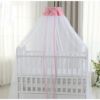 Picture of CdyBox Breathable Crib Netting Bed Curtains Canopy for Kids Mosquito Net Bedroom Decor (Pink, Mosquito net)