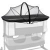 Picture of Bassinet Mosquito Net Cover to Keep Cats & Bugs Out for Baby, Two-Way Zipper, Portable Bassinet Cover with Storage Bag, Breathable Baby Mosquito Net for Travel Crib, Black