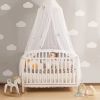 Picture of LOAOL Kids Bed Canopy with Lace Hanging Canopy Net for Baby Crib Nook Castle Game Tent Nursery Play Room Decor (Butterfly)