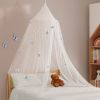 Picture of LOAOL Kids Bed Canopy with Lace Hanging Canopy Net for Baby Crib Nook Castle Game Tent Nursery Play Room Decor (Butterfly)