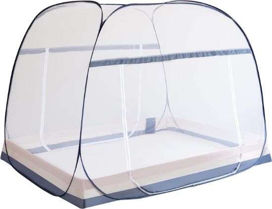 Picture of Pop Up Mosquito Tent,Portable Design with Sealed Netting Bottom & Instant Foldable Frame | Indoor/Outdoor Use for Kids & Adults | Compact Travel Bag (L78 xW71 xH65)