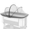Picture of Bassinet Mosquito Net to Keep Cats & Bugs Out for Baby, Two-Way Zipper, Breathable Mesh Bassinet Cover, Portable with Storage Bag (White)