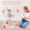 Picture of INFANS Baby Activity Center, 3 in 1 Play Center Jumpers and Bouncers with Music, Lights, Interactive Toys, 360Rotating Seat, 3 Adjustable Heights, Exersaucer Learning Toys for Baby 6-12 Months (Pink)