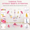 Picture of INFANS Baby Activity Center, 3 in 1 Play Center Jumpers and Bouncers with Music, Lights, Interactive Toys, 360Rotating Seat, 3 Adjustable Heights, Exersaucer Learning Toys for Baby 6-12 Months (Pink)