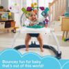 Picture of Fisher-Price Baby Bouncer SpaceSaver Jumperoo Musical Activity Center with Lights Sounds & Developmental Toys, Astro Kitty