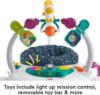 Picture of Fisher-Price Baby Bouncer SpaceSaver Jumperoo Musical Activity Center with Lights Sounds & Developmental Toys, Astro Kitty