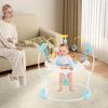 Picture of HONEY JOY Baby Bouncer Activity Center, Infant Jumper and Table w/ 360 Rotary Seat, 3 Adjustable Heights, Mat, Music, Lights, Sounds & Developmental Toys, Activity Center for Babies 6+ Months, Blue