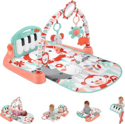 Picture of Fisher-Price Baby Playmat Kick & Play Piano Gym with Musical and Sensory Toys for Newborn to Toddler, GDL83