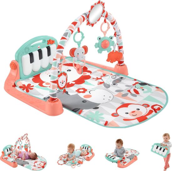Picture of Fisher-Price Baby Playmat Kick & Play Piano Gym with Musical and Sensory Toys for Newborn to Toddler, GDL83