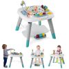Picture of HONEY JOY Baby Bouncer Activity Center, 6-in-1 Infant Jumper & Standing Play Table w/ 360 Rotary Seat, 5 Toys, 3 Adjustable Heights, Music & Sounds, Activity Center for Babies(Blue)