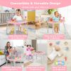 Picture of HONEY JOY Baby Activity Center, 5 in 1 Infant Jumper & Standing Play Table w/ 360 Rotary Seat, 6 Toys, 3 Adjustable Heights, Lights, Music & Sounds, Activity Center for Babies 6-36 Months (Pink)